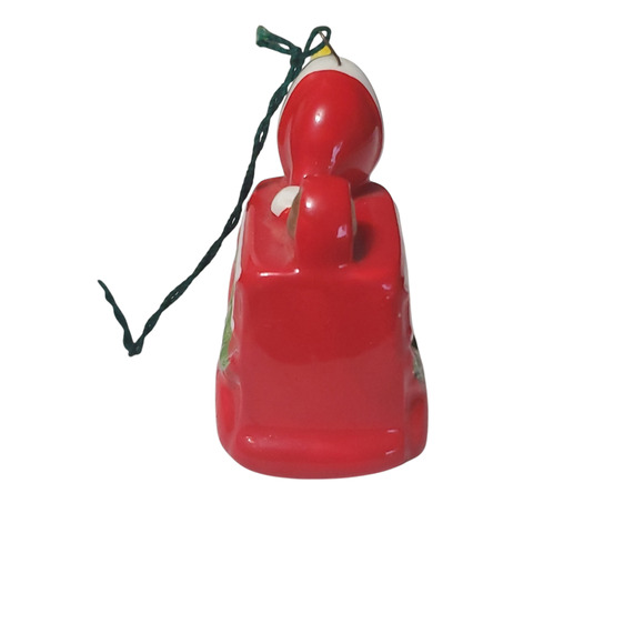 Vintage Peanuts WOODSTOCK Christmas ORNAMENT Fire Truck Made in Japan 1972 - Picture 5 of 10